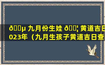 🌵 九月份生娃 🐦 黄道吉日2023年（九月生孩子黄道吉日查询2021年）